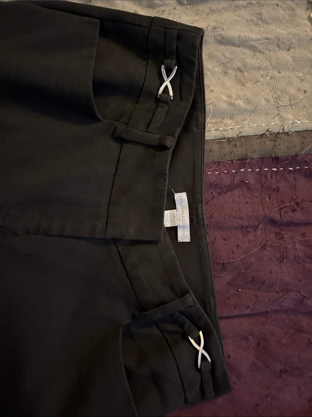 New York & Company Black Women's Straight-Leg Trousers
